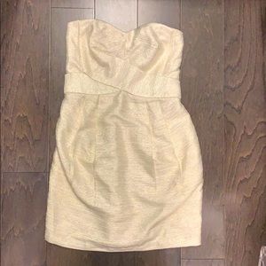 FABLE Strapless Ivory Dress with Pockets